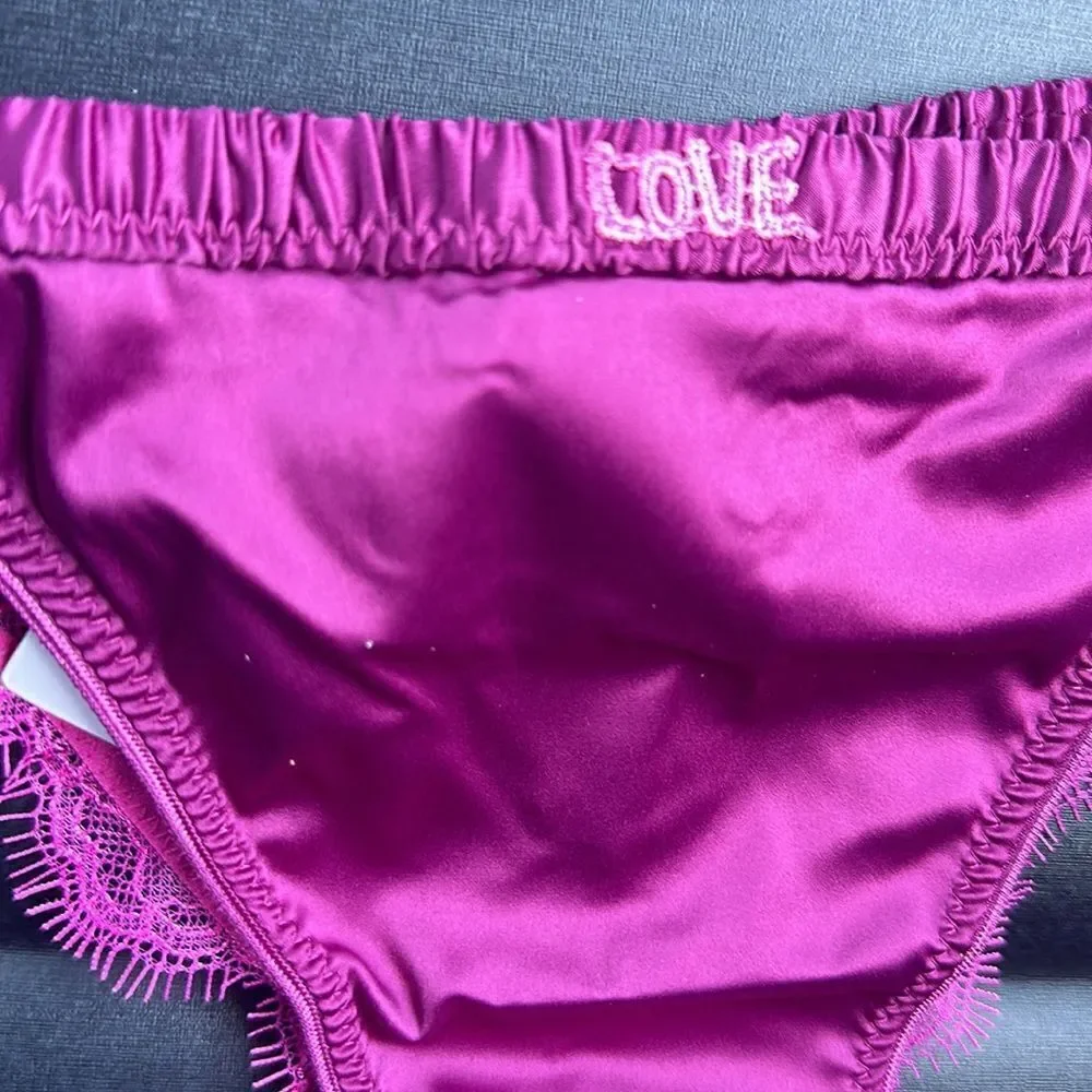 New Anthropologie x Love Stories Pink Lace Panty